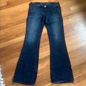 Express Low Rise Flared Jeans